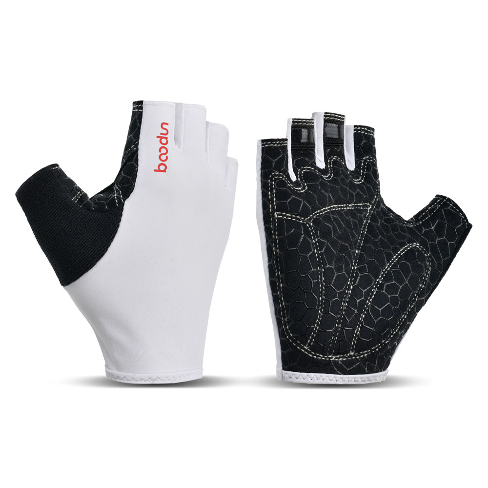 Burton Road Mountain Bike Cycling Gloves for Men and Women, Summer Fitness Sports Anti-Callus Breathable Half-Finger Bicycle