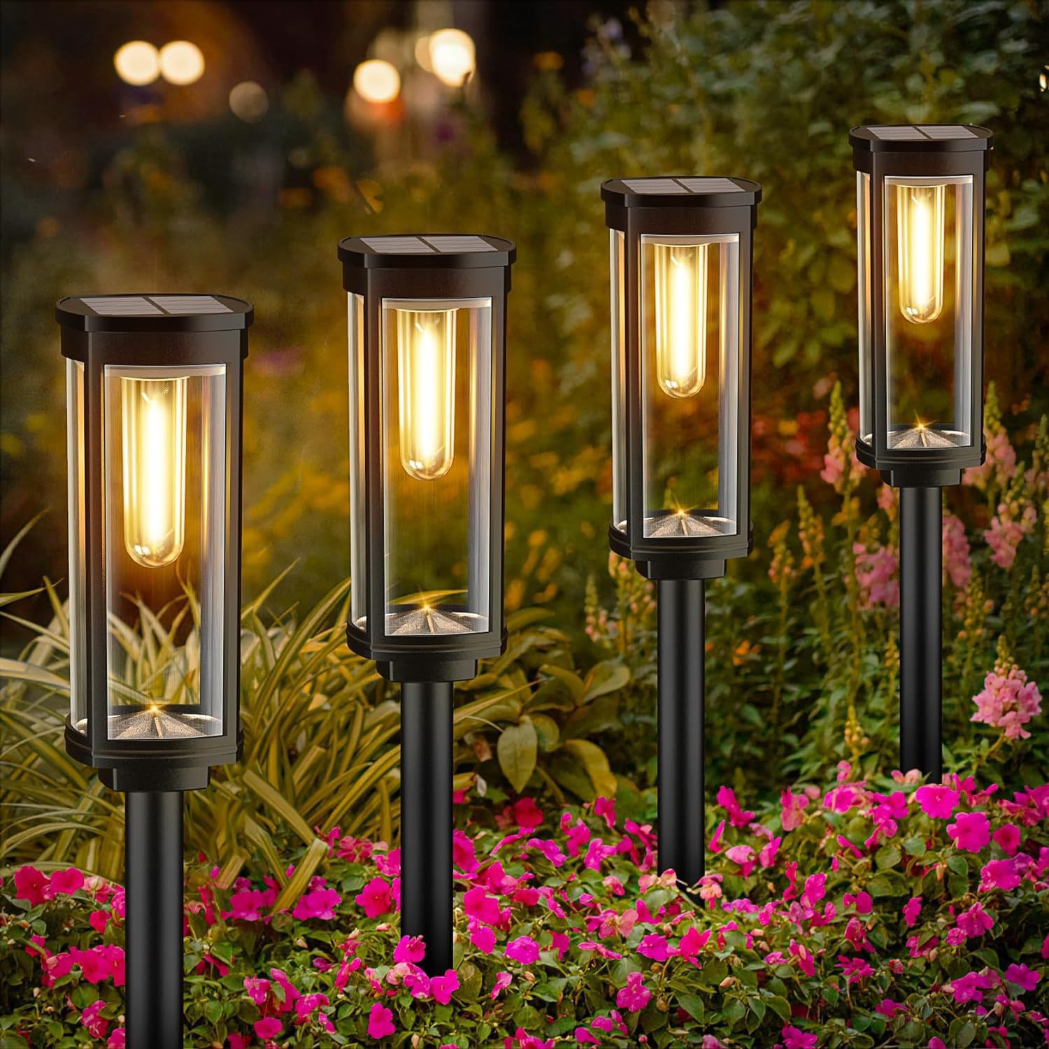 Cross-Border New Solar Tungsten Lawn Lamp Outdoor Courtyard Garden Rainproof Ground Landscape Multi-Function Path Lamp