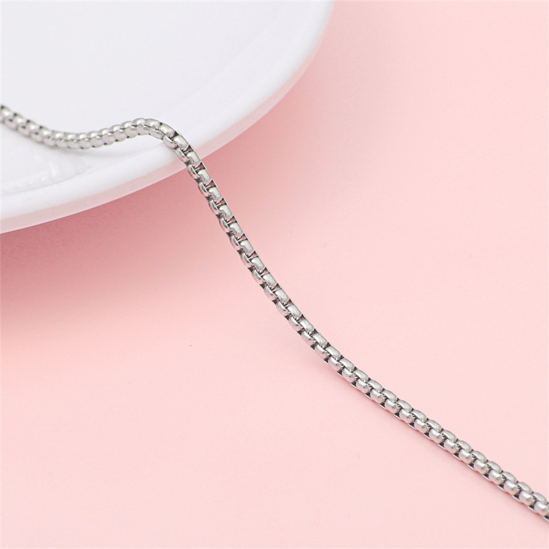 Picture of Trend Hip Hop Stainless Steel Y2K Ancient Silver Chain Extension Chain DIY Handmade Jewelry Bracelet Necklace Accessories Material