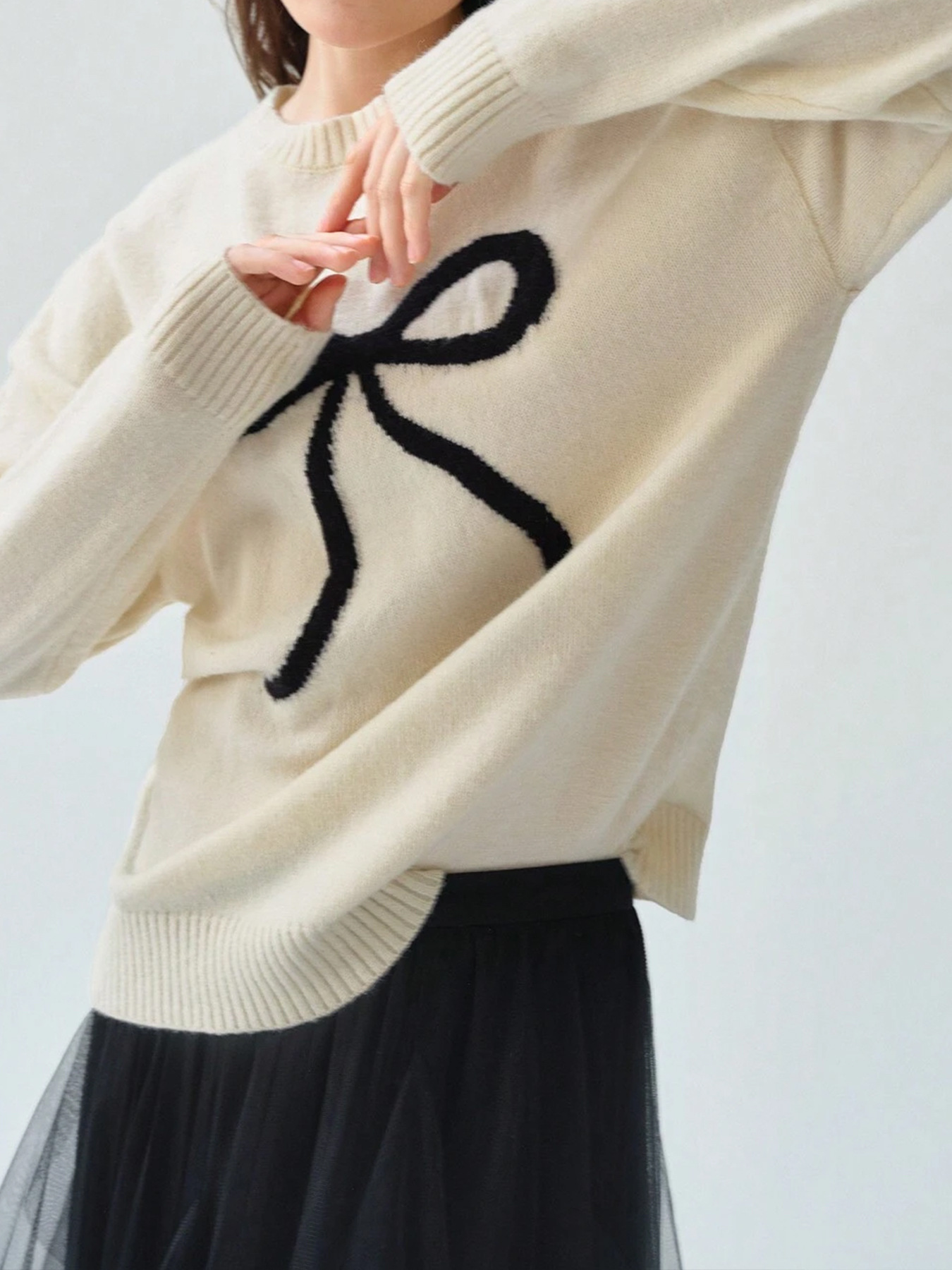 Picture of European and American Cross-Border Autumn and Winter Lazy Style Sweaters for Women, High-End Pullover New Fashion Casual Long-Sleeved Knitted Tops