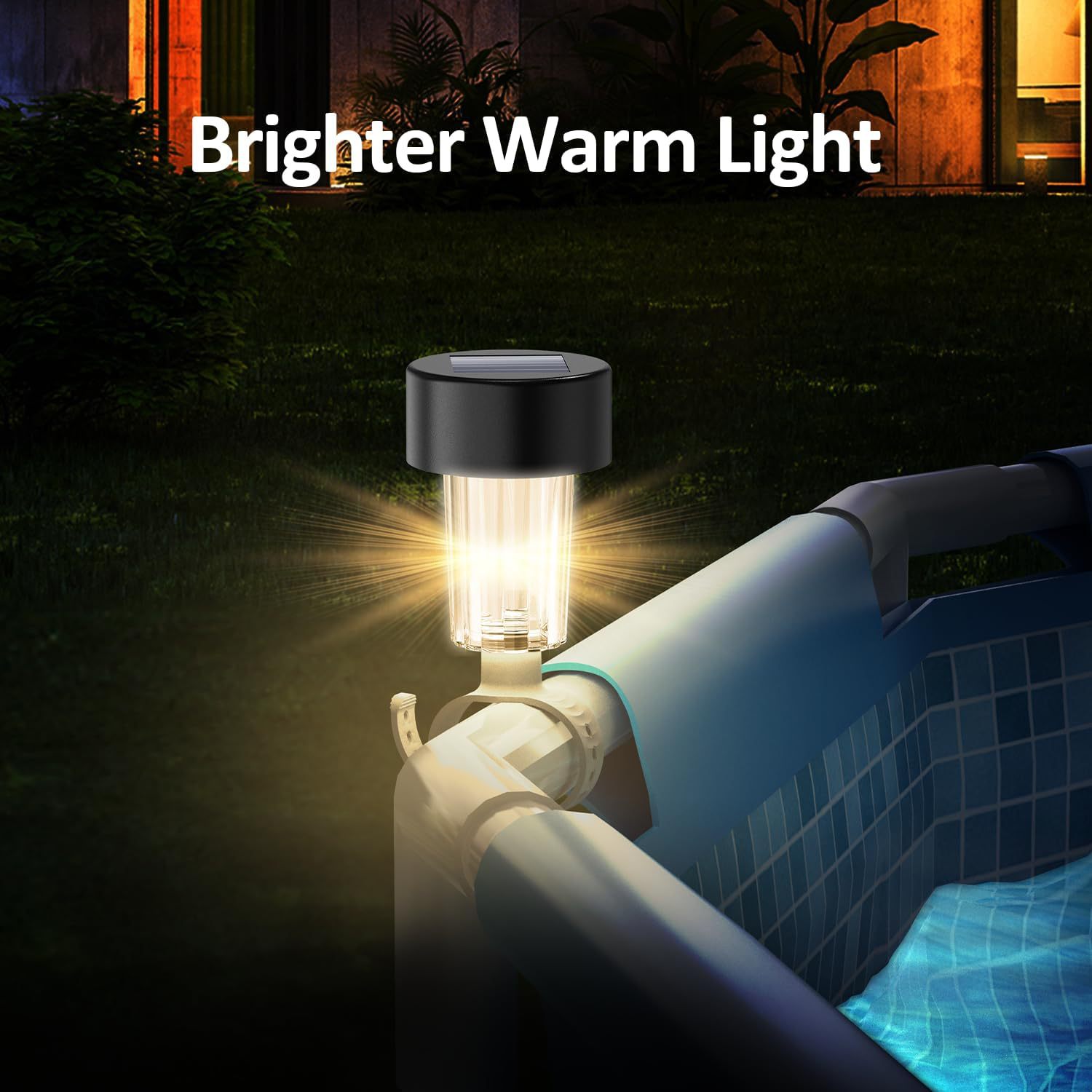 Solar Led Pool Light for Ground Pool Fence Decoration Led Waterproof Pool Accessories Night Light