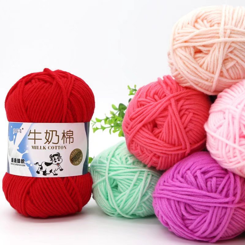 Picture of Five strands of milk cotton medium thick cotton yarn acrylic wool hook shoes wholesale Tang 5 strands of wool wholesale