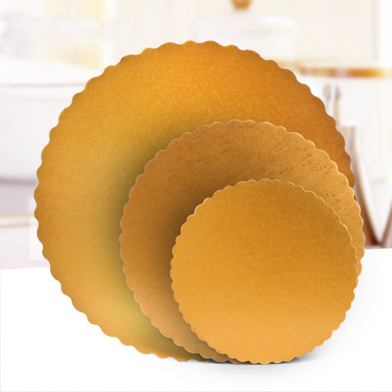 6 inch 8 inch 12 gold silver birthday cake bottom round square cake box thickened double-sided gold card silver hard
