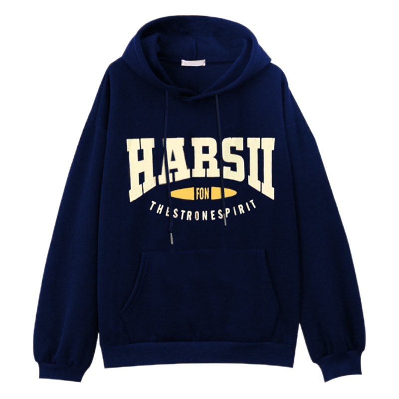 Velvet and Thickeneded Student Hooded Sweatshirt for Women in Autumn and Winter Loose Couple's Bottoming Shirt Lazy Bf Style Jacket Women's Trbottomy