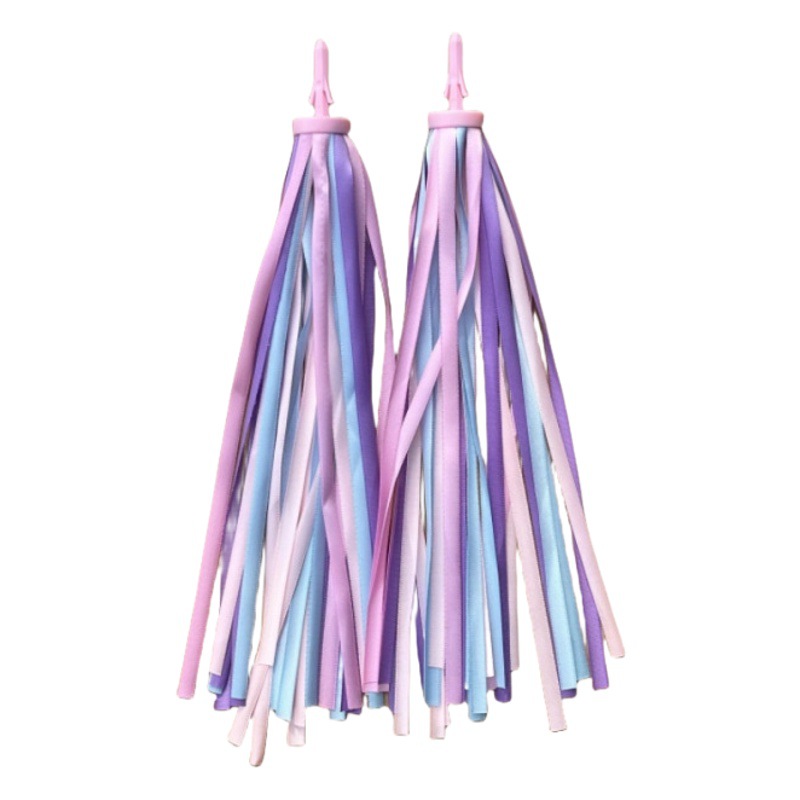 Children's basket bicycle Decoration ribbon handlebar tassel balance car scooter applicable ribbon handlebar tassel
