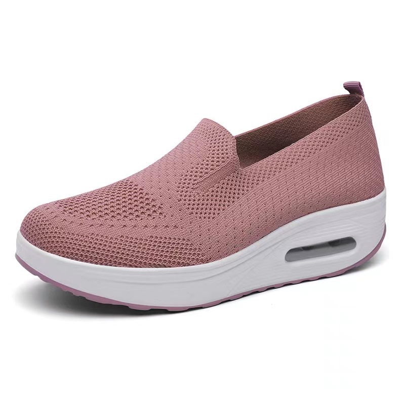 Picture of sneaker Women's Cross-border Foreign Trade 2025 New Thick-soled Air Cushion Casual Shoes Mesh Slip-on Heightened Walking Shoes for Women