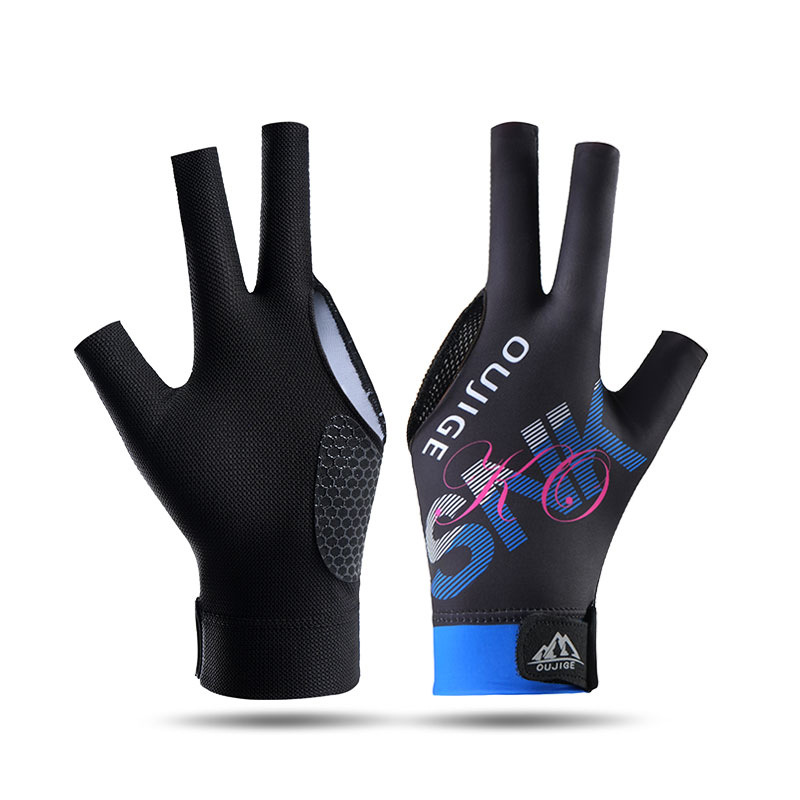 Picture of Billiards Gloves Exposed Three-Finger High Elastic Breathable Lightweight Snooker Billiard Gloves Non-Slip Left Hand Single for Men and Women