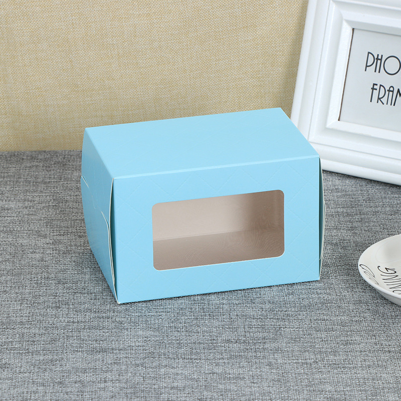 Picture of Open window transparent cake roll packaging box tiramisu baking packaging box rectangular mousse cake box wholesale