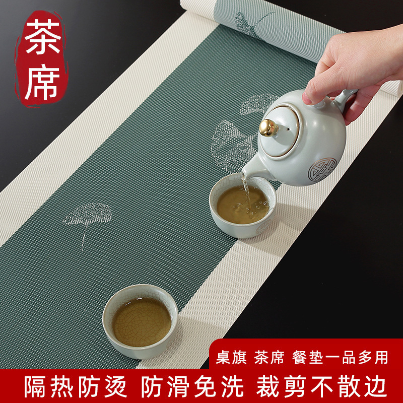 New Chinese TV cabinet table mat table runner waterproof PVC modern sideboard cabinet shoes counter surface mat cover cloth in stock wholesale