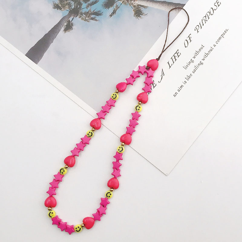 Picture of New soft pottery fruit series mobile phone chain diy mobile phone case acrylic five-pointed star mobile phone chain collection trend
