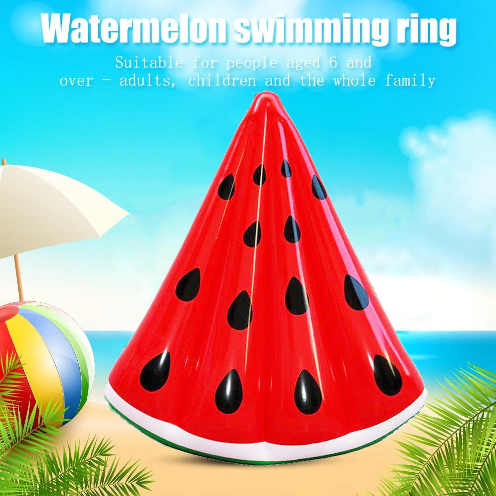 Cross-border New Inflatable Watermelon Sliced Floating Row Adult Fruit Water Lounger Watermelon Swimming Pool Mount Floating Bed
