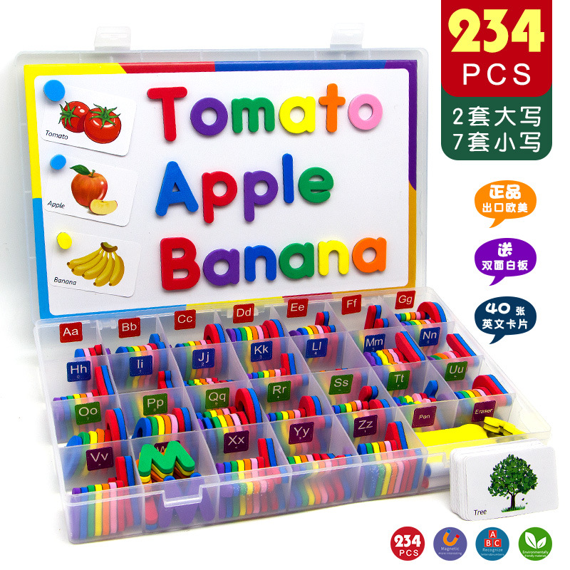Picture of Magnetic English Alphabet Magnetic Stickers for Children English Natural Spelling Magnet Toys Amazon Cross-Border Dedicated for Early Education