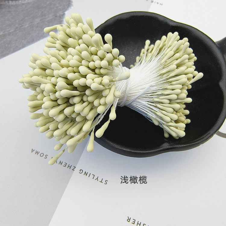 Picture of Wholesale Korean Style Handmade DIY Hair Accessories High Simulation Flower Stamens Material 2mm Matte Round Match Head Flower Heart Flower Stamens