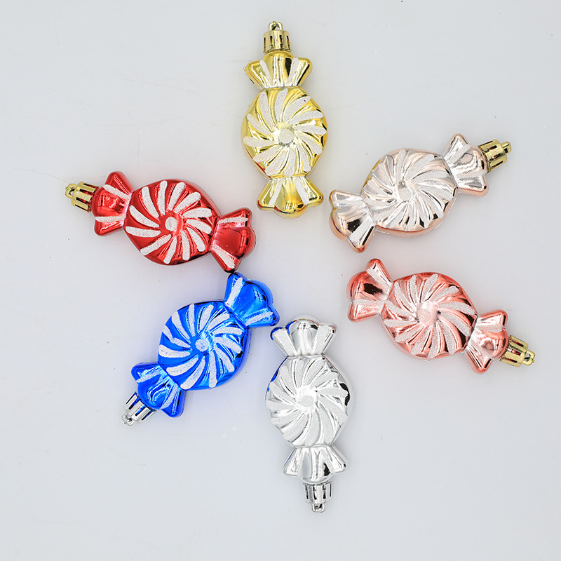 Picture of Cross-border wholesale new Christmas decoration candy Christmas tree decoration pendant Christmas ball painted Christmas gift
