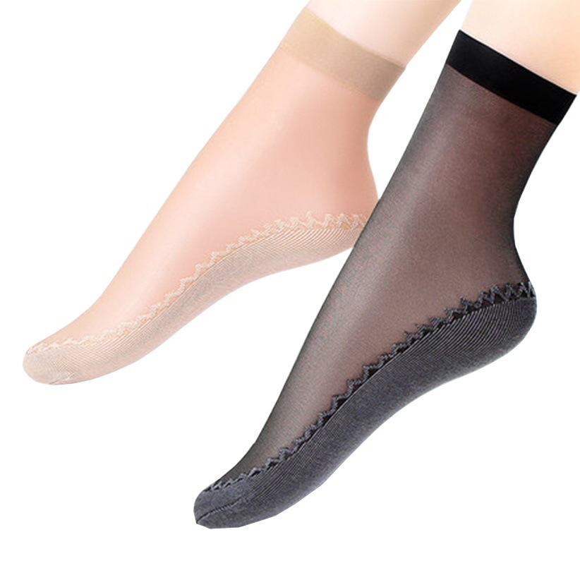 Stockings for Women, Summer Thin Mid-Calf Socks, Invisible Sweat-Absorbent, Non-Slip, Anti-Snagging, Spring and Autumn Flesh-Colored Short Stockings Wholesale