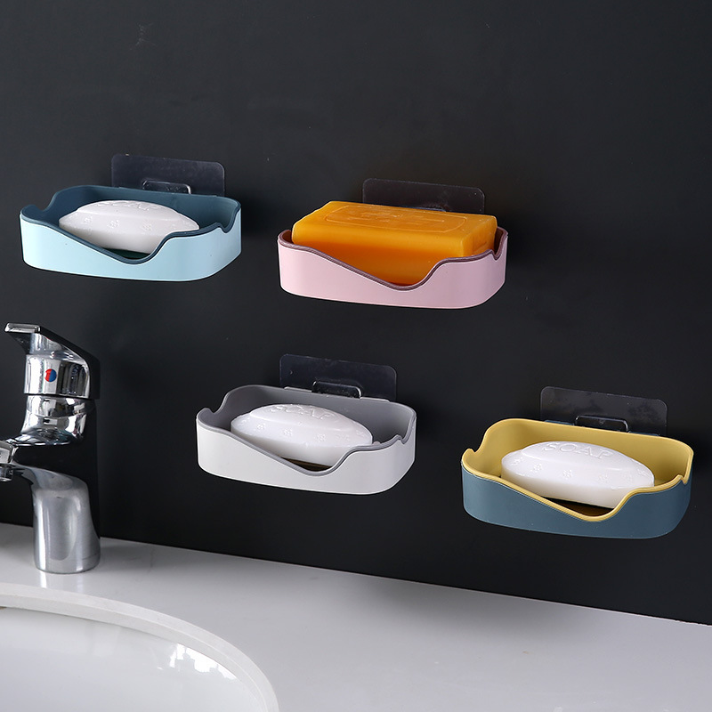 Soap Box Shelf Draining Toilet Creative Non-Punch Soap Storage Rack Household Suction Cup Wall-Mounted Soap Box