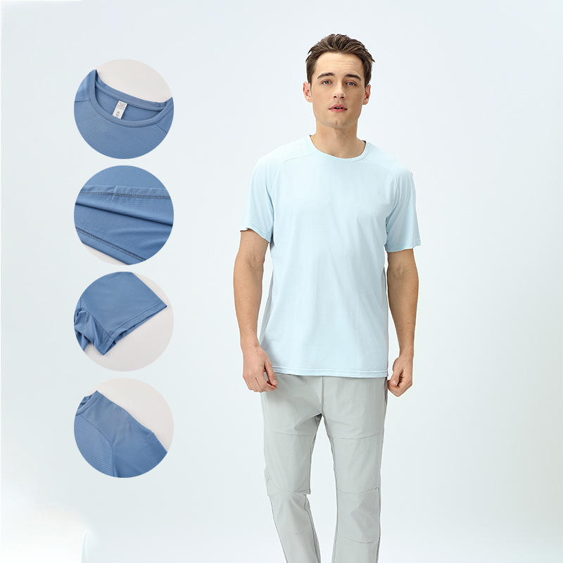 Dijia Style Sports Quick-drying T-shirt Men's Summer Short-sleeved Loose Ice Silk Thin Fitness Clothes Running Training Top