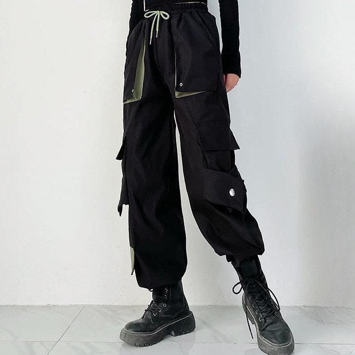 Women's Spring and Autumn New Ins High Waist Pants Hip-Hop Trendy Korean Student Loose Slimming Casual Pants