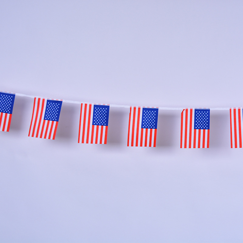 Picture of 14*21cm U.S. flag square string 20*28cm flag polyester flag string manufacturers in stock wholesale