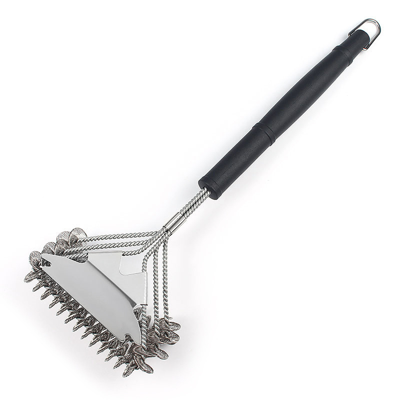 Picture of Factory wholesale barbecue wire brush copper wire brush barbecue net cleaning brush long handle curling brush spring steel wire brush