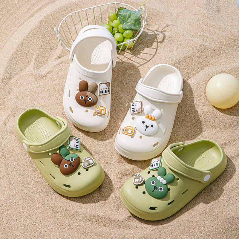 Summer Children's Cartoon Sandals Indoor Non-slip Girls Boys Cave Shoes Baby Bathing Toe Outer Wear Beach Shoes