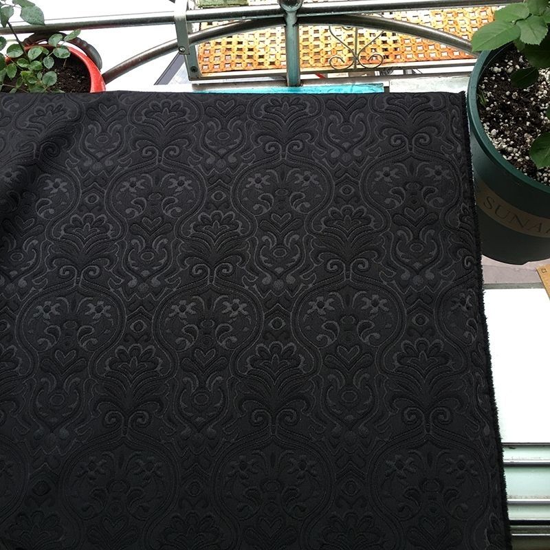 Thickened Autumn and Winter Elastic Jacquard Cloth Water Vase Flower Dark Pattern Fabric Hanfu Cheongsam Ethnic Minority Antique Matte Fabric