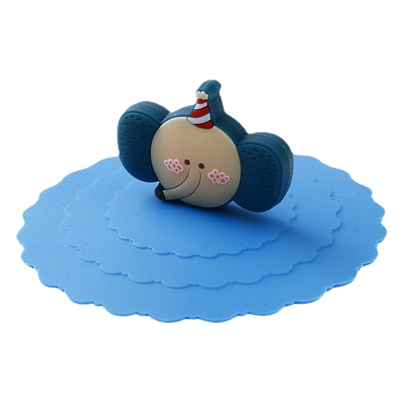 Cartoon Cup Lid Silicone Universal Ceramic Cup Lid Single Sale Glass Cup Tea Cup Accessories Dust Mug Lid
