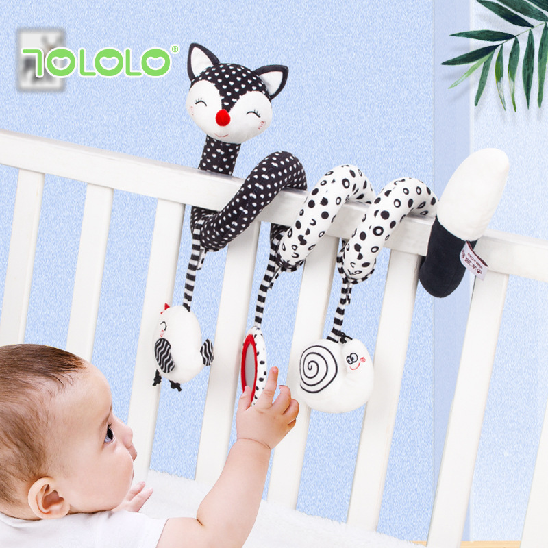 Tololo Newborn Black and White Visual Training Bed Hanging Stroller Pendant Soothing Baby Plush Toy Manufacturer