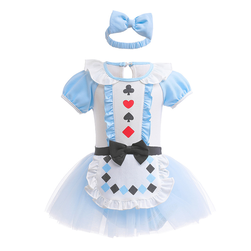 Picture of Halloween Children's Clothing, Short-Sleeved Pullover, Baby Baby Hooded Princess Jumpsuit, Romper Dress