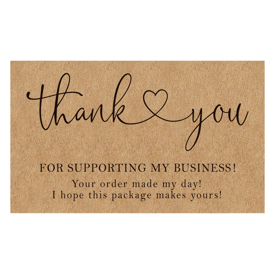Cross-border wholesale Kraft paper thank you card 250gram card thank you gift card packaging decoration card