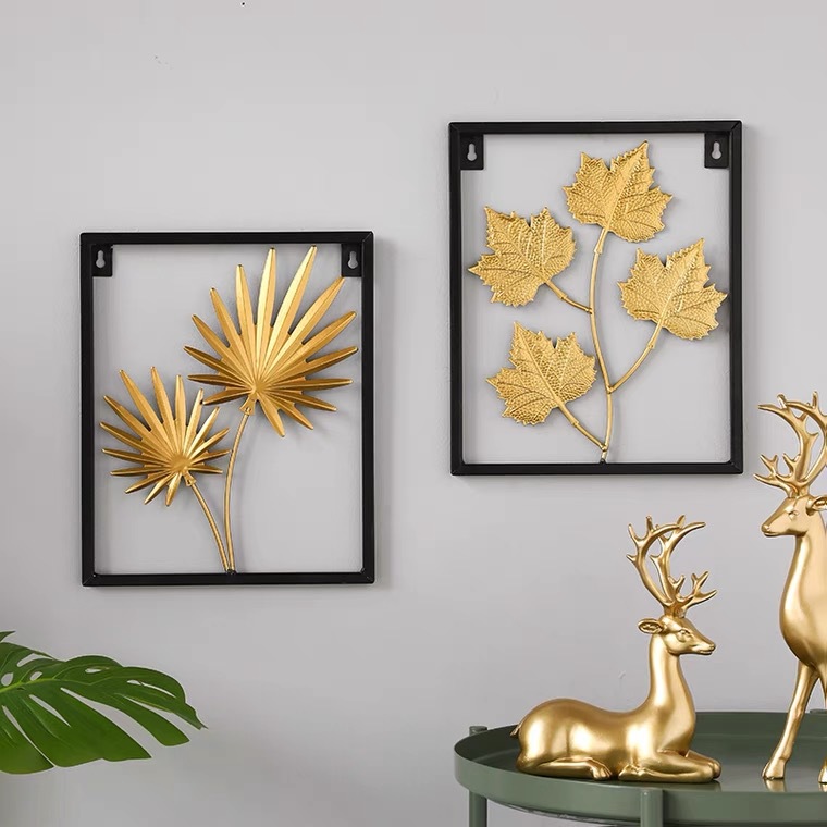 Picture of Nordic Style Living Room Wall Decorations Creative Bedroom Sunflower Ginkgo Leaf Wall Hanging TV Background Wall Hanging Wall
