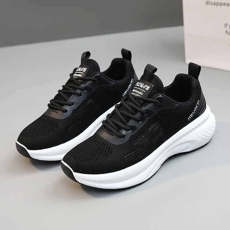 Picture of Women's Shoes, Casual Shoes, White Shoes, Foreign Trade Fly-Knit Running Shoes, Fashionable Spring New Breathable Casual Sports Shoes for Women