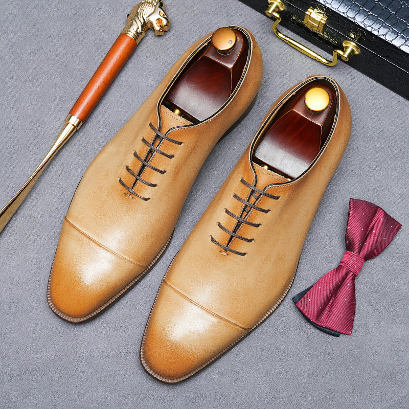 Picture of [Big Promotion] Three-Joint Leather Shoes for Men, Business Formal Wear, British Trendyy Men's Shoes, Genuine Leather Oxford Light Leather Shoes