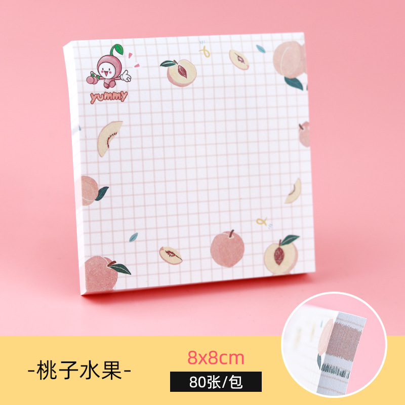 Picture of Ins Japanese and Korean Cartoon Creative Sticky Notes Cute Fruit Note Stickers Signature Book Student Memo Note Stickers