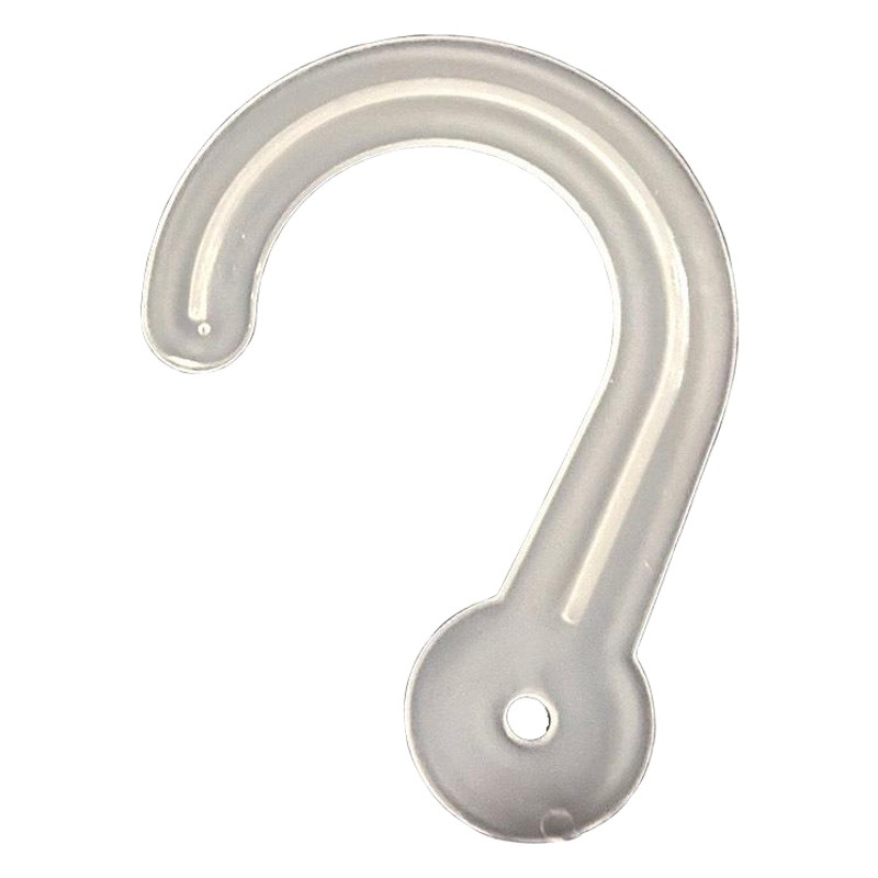 Plastic hook large diameter question mark hook clip document hook card sample hook transparent rivet 1000 sets