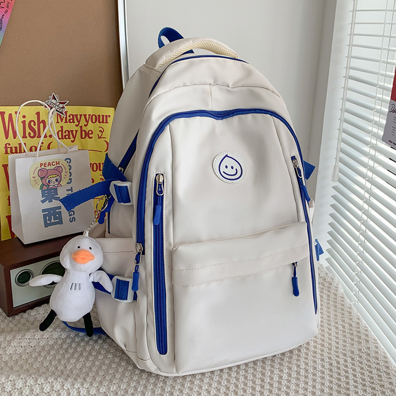 Picture of Schoolbags for Children, Primary School Students, Girls, Color-Blocked Backpacks, High School Students, Junior High School Students, Customized High-Quality Wholesale Backpacks