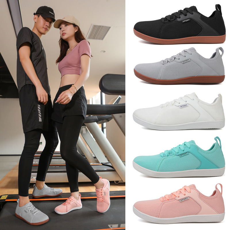 Outdoor Cross-border Barefoot Wide Toe Shoes Men's Loose sneaker Women's New Mesh Breathable Hiking Shoes Couple's Wide Handle Shoes