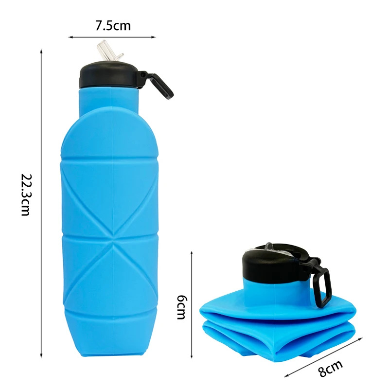 Picture of Platinum Silicone Diamond Folding Cup 700ml Outdoor Sports water bottle Cross Border Pocket Portable Kettle