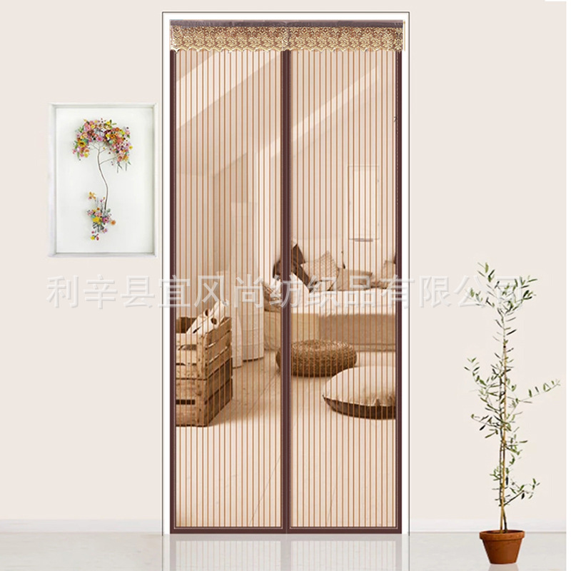 Picture of Foreign Trade Anti-mosquito Door Curtain Magnetic Velcro Summer Screen Door Screen Window Home Partition Strong Magnet Magnetic Stick Self-adhesive