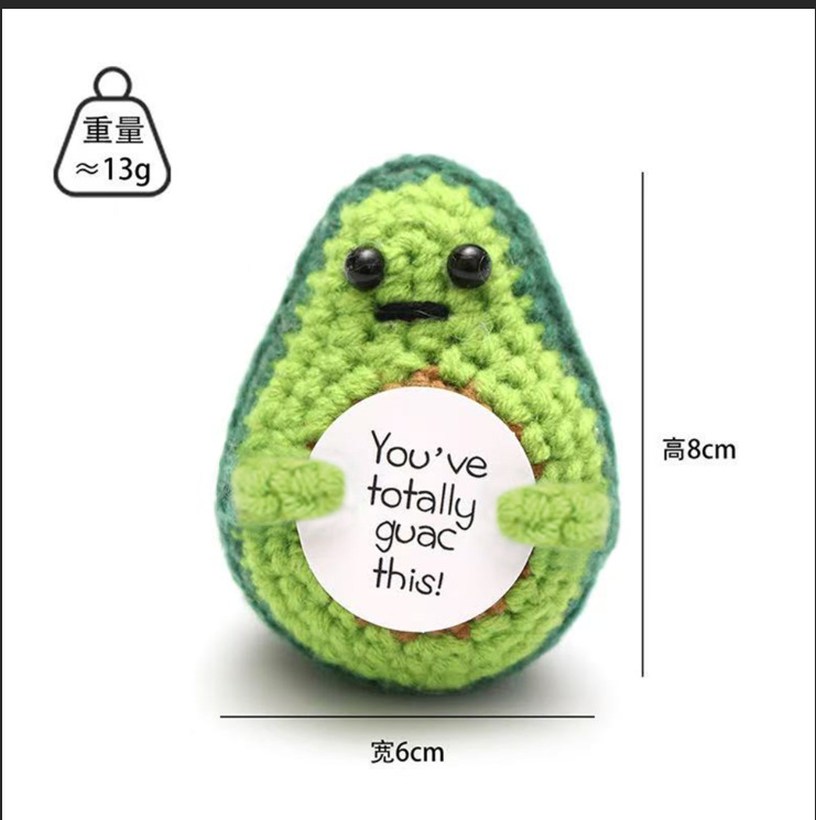 Picture of Cross-Border Hot-Selling Wool Crochet Positive Energy Potato Knitted Wool Cucumber Positive Energy Wool Crocheted Doll Finished Product