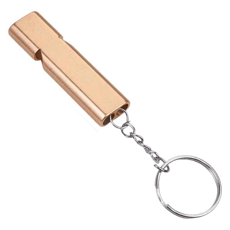 Picture of Cross-Border Flat Aluminum Alloy Dual-Frequency Survival Whistle Double-Tube Outdoor Survival Life-Saving Whistle Equipment Edc Tools