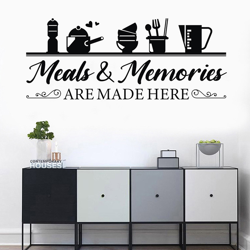 Kitchen proverbs wall stickers living room bedroom creative removable decorative painting cross-border AliExpress generation