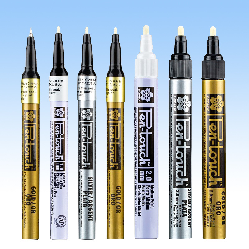 Japanese Sakura Paint Pen sakura2.0MM Gold Silver Pattern Gold Paint European Style Furniture Gold Paint Pen