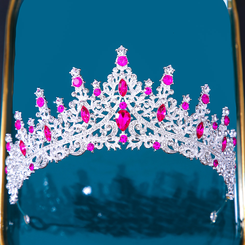 Picture of Bridal Crown New European-style headdress alloy with rhinestone crystal wedding dress accessories Amazon hair accessories