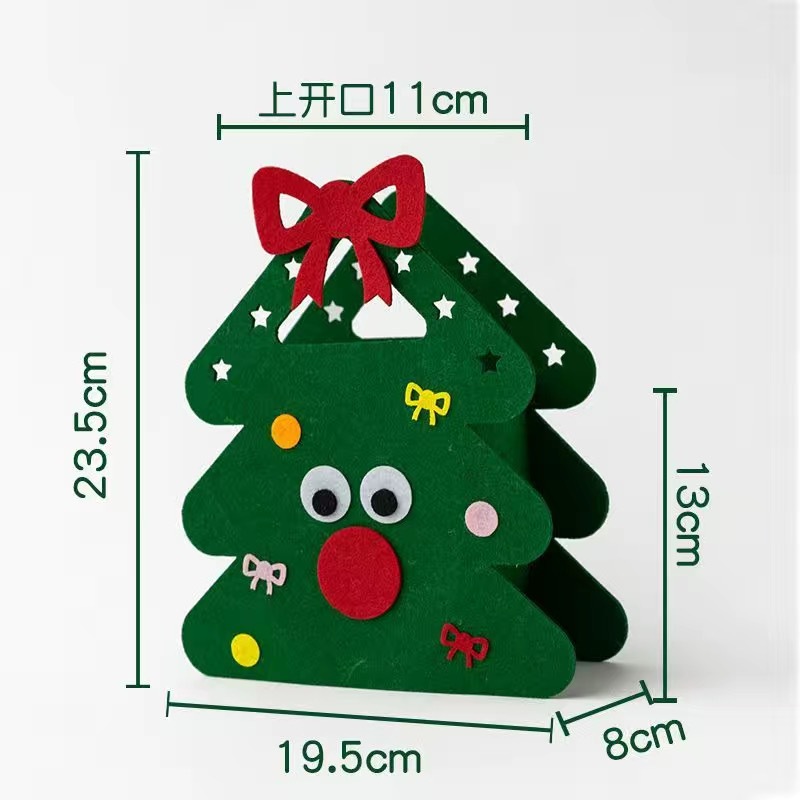 Picture of Christmas Niche Cartoon 3D Gift Bag Peace Fruit Felt Packaging Bag Custom Tote Gift Bag Gift Box