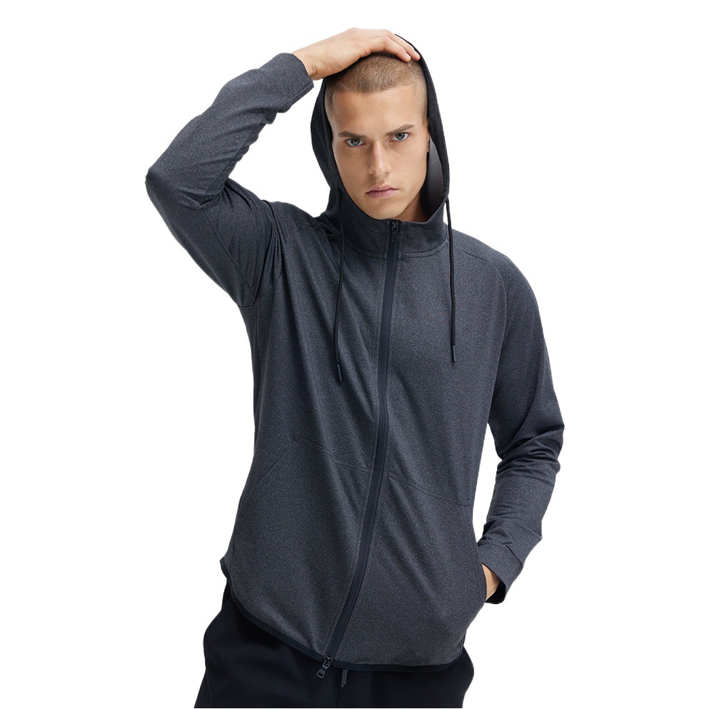 Fitness Jacket Spring and Autumn Outdoor Men's Running Aerobic Sports Hooded Cardigan Quick-Dry Sweatshirt Trendy Sports