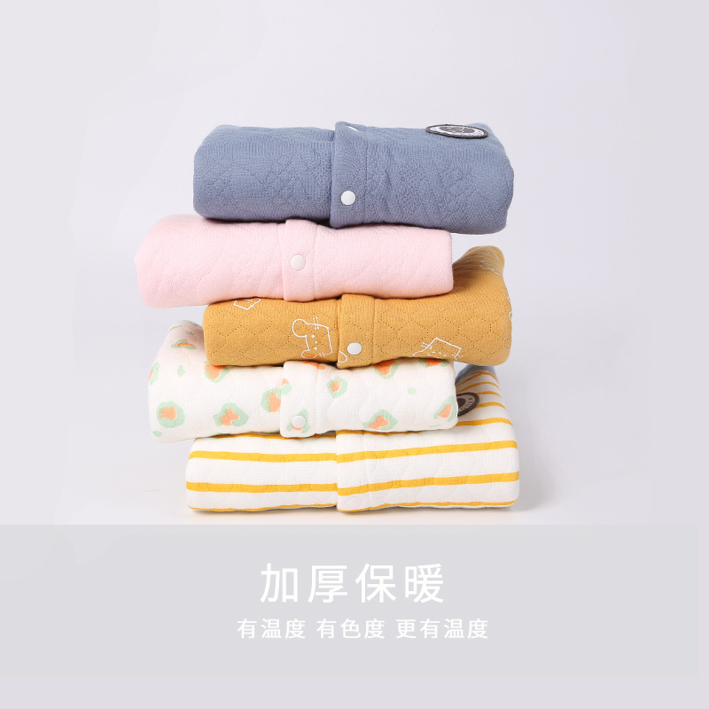 Picture of Baby Padded Cotton Jumpsuit Spring and Autumn Style Warm Winter Unisex Baby Sleepwear Romper Outfit National Trend