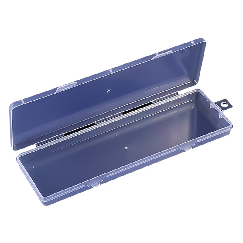 New rectangular transparent plastic fishing gear storage empty box student stationery tools plastic box packaging pp parts