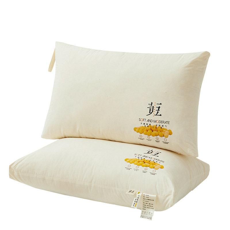 Picture of [Cost-effective soybean pillow] Class A cotton pure cotton soybean fiber pillow neck pillow core adult soybean pillow