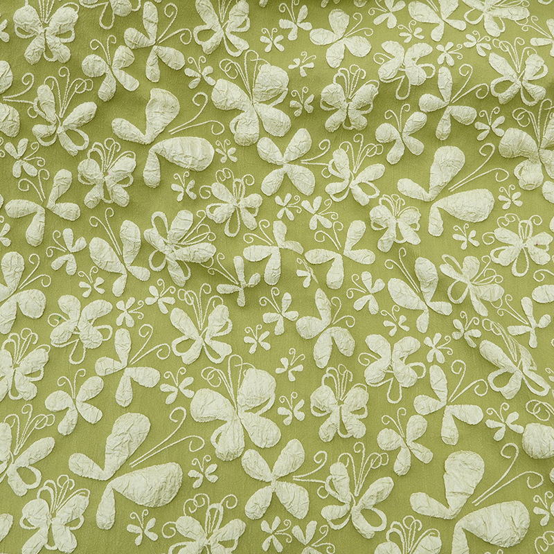 Abstract Large Butterfly Stereo Relief Jacquard Fabric Bubble Texture Fluffy Skirt Cloth Bag Children's Clothing Jacket Fabric